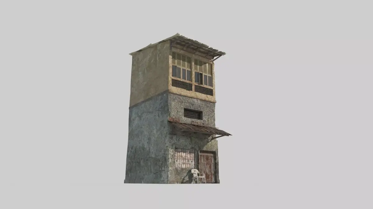 Slum apartment buildings 3D model
