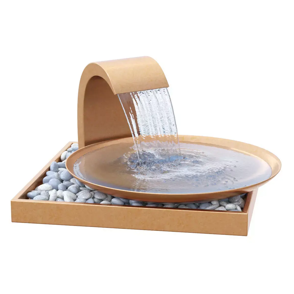 Decorative metal garden fountain 3D model