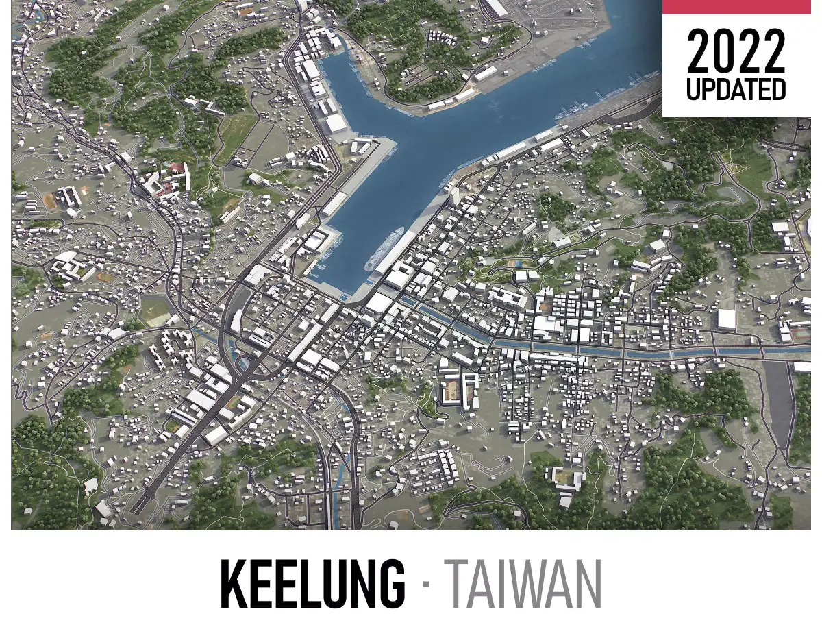 Keelung Low-poly 3D model