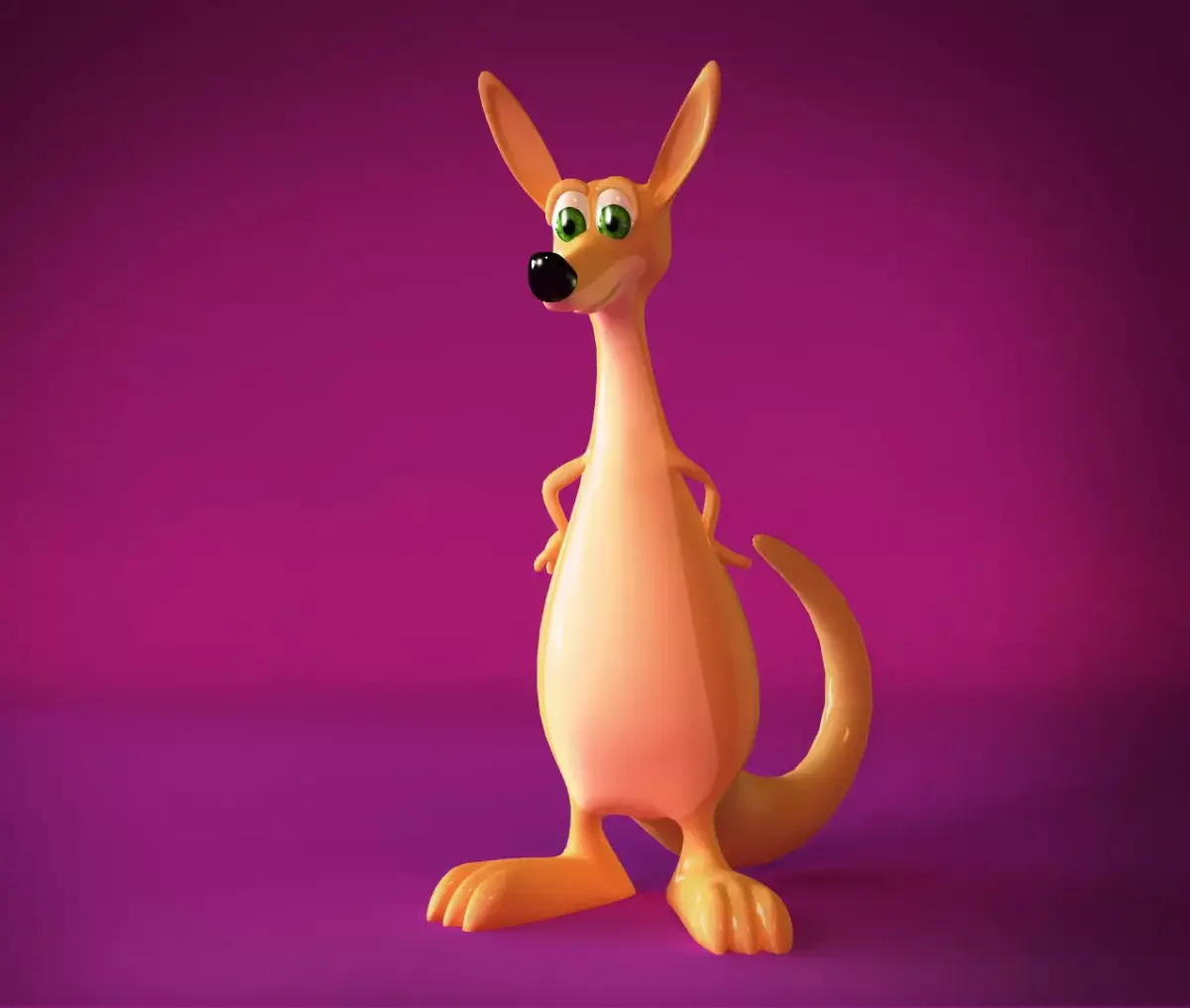 Kangaroo animation Low-poly 3D model
