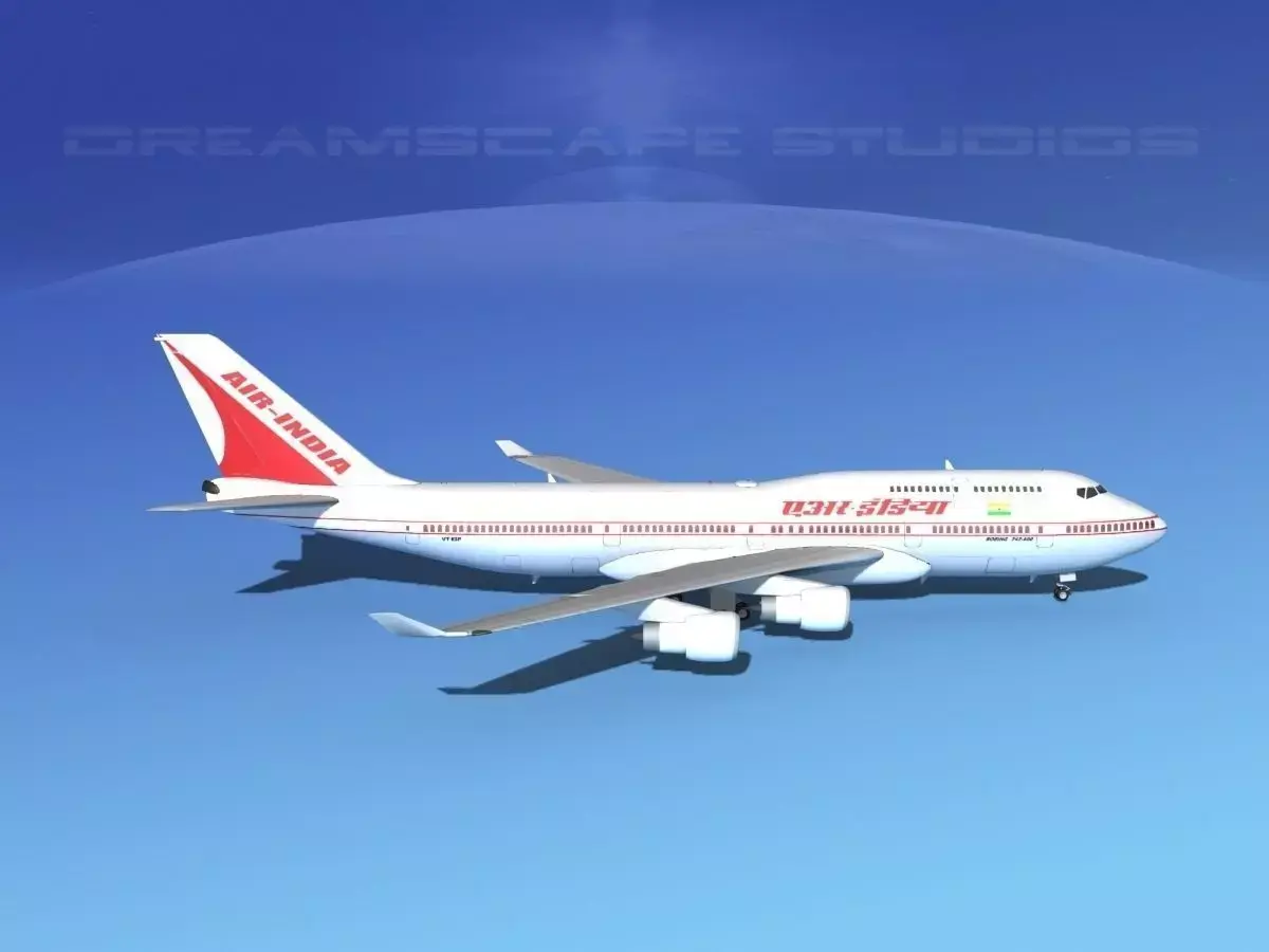 Boeing 747-400 Air India 3D model
