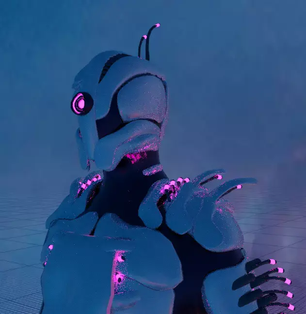Iron Man Robot Remake Glowing Suit Low-poly 3D model