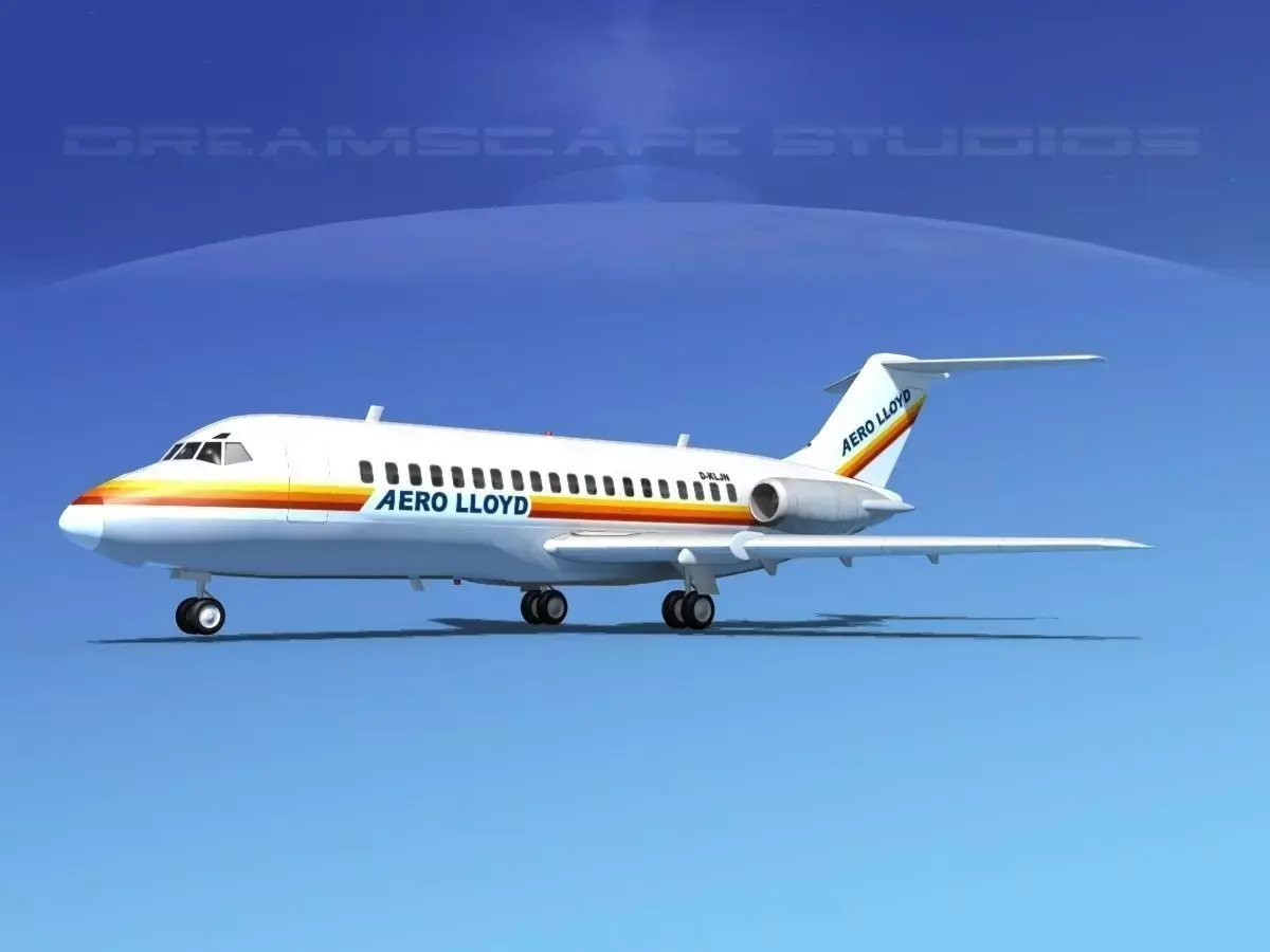 Douglas DC-9-15 Aero LLoyd 3D model