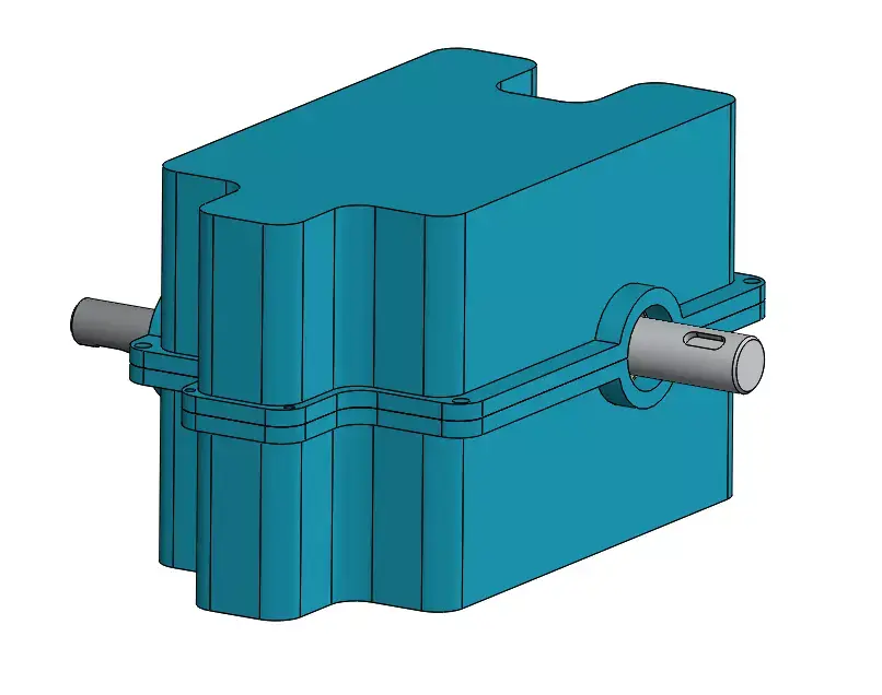 Speed reduction gearbox 3D model