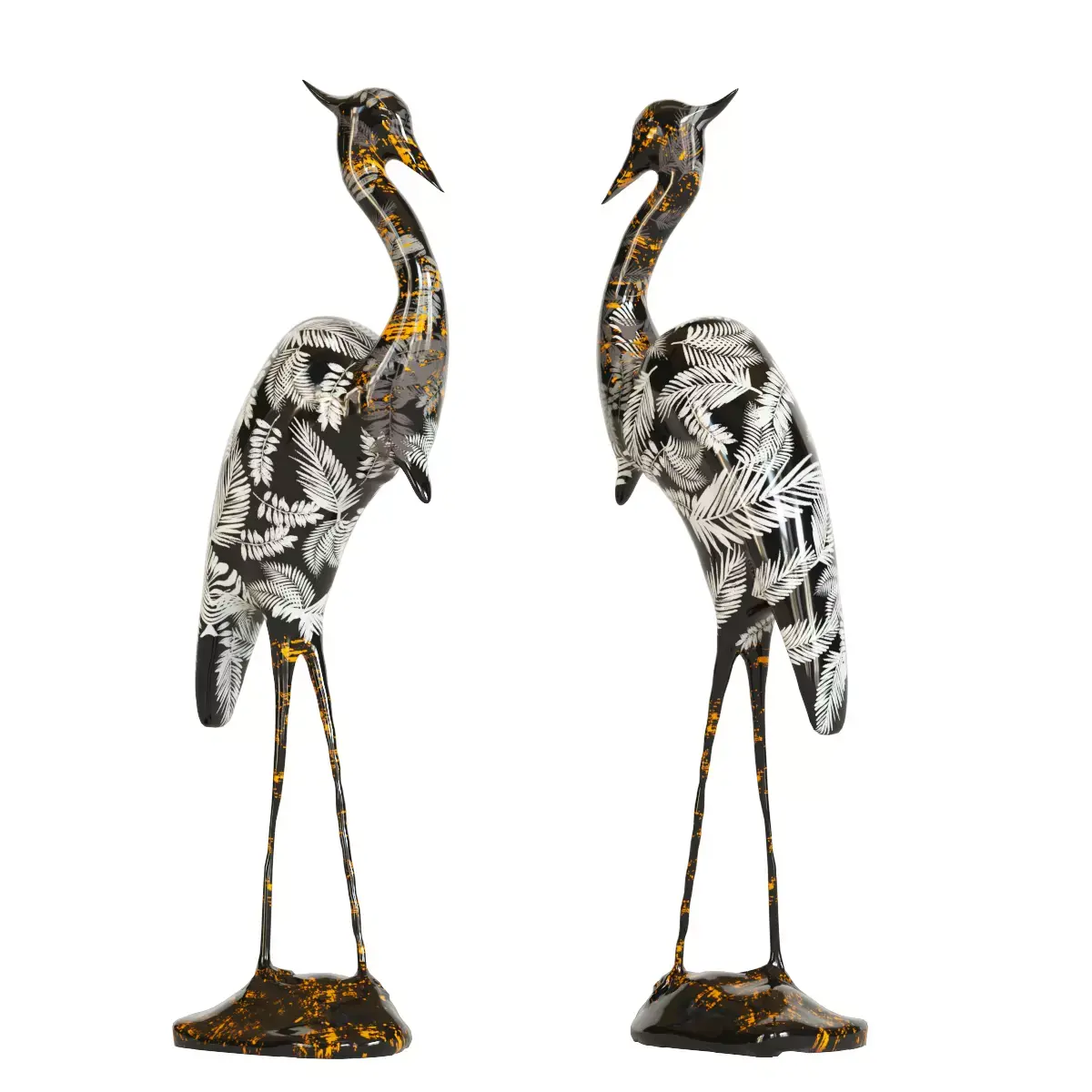Deco Figurine Heron Black 3D model
