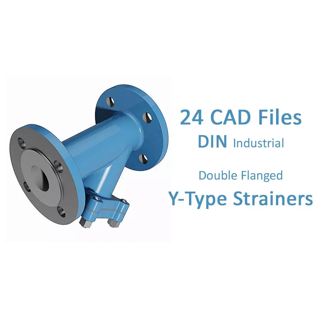 Y-Type Strainers - DIN Flanged Ends -   3D model