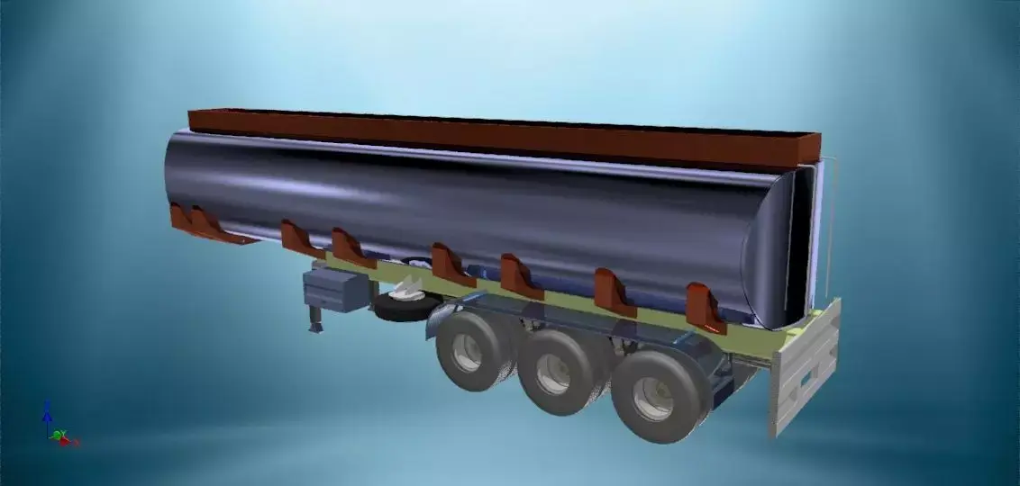 Chassis less TV Tank 54000 Litres 3D model