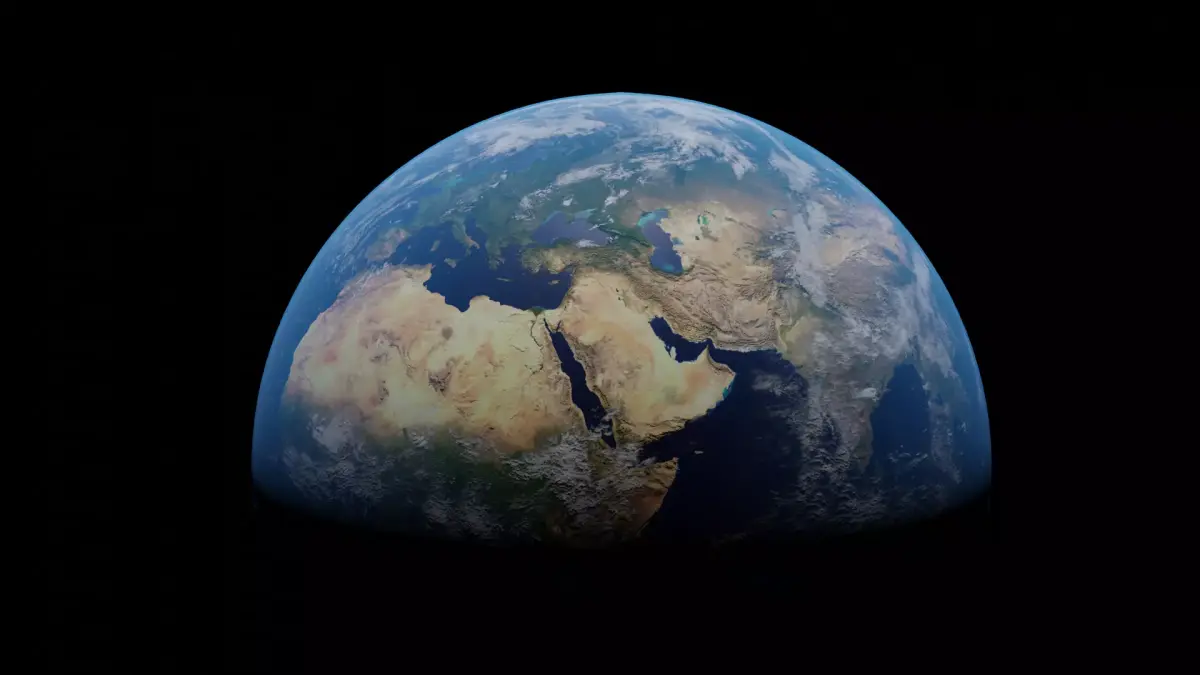 Earth from space Free 3D model