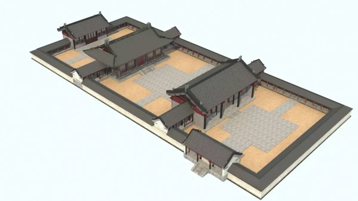 Chinese courtyard house 3D model purchase