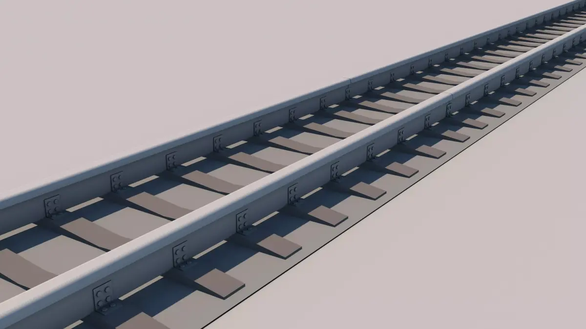 3D Rail Track Model Free low-poly 3D model