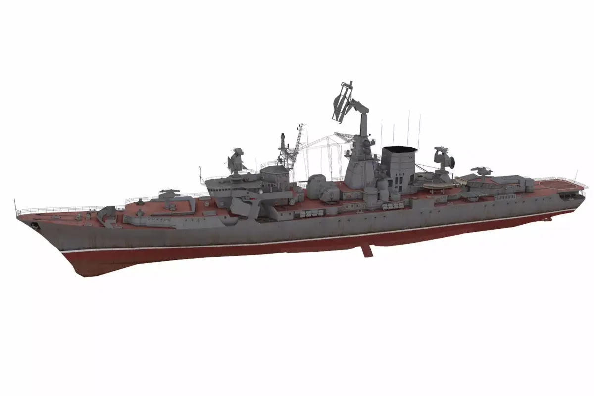Kara-class cruiser Low-poly 3D model