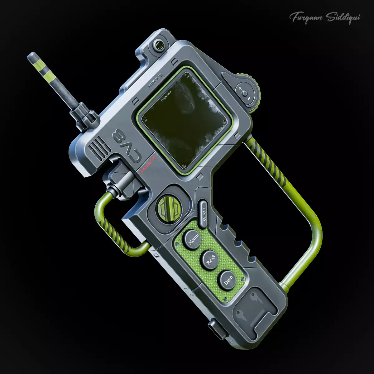 Sci-fi Controller V8 Low-poly 3D model