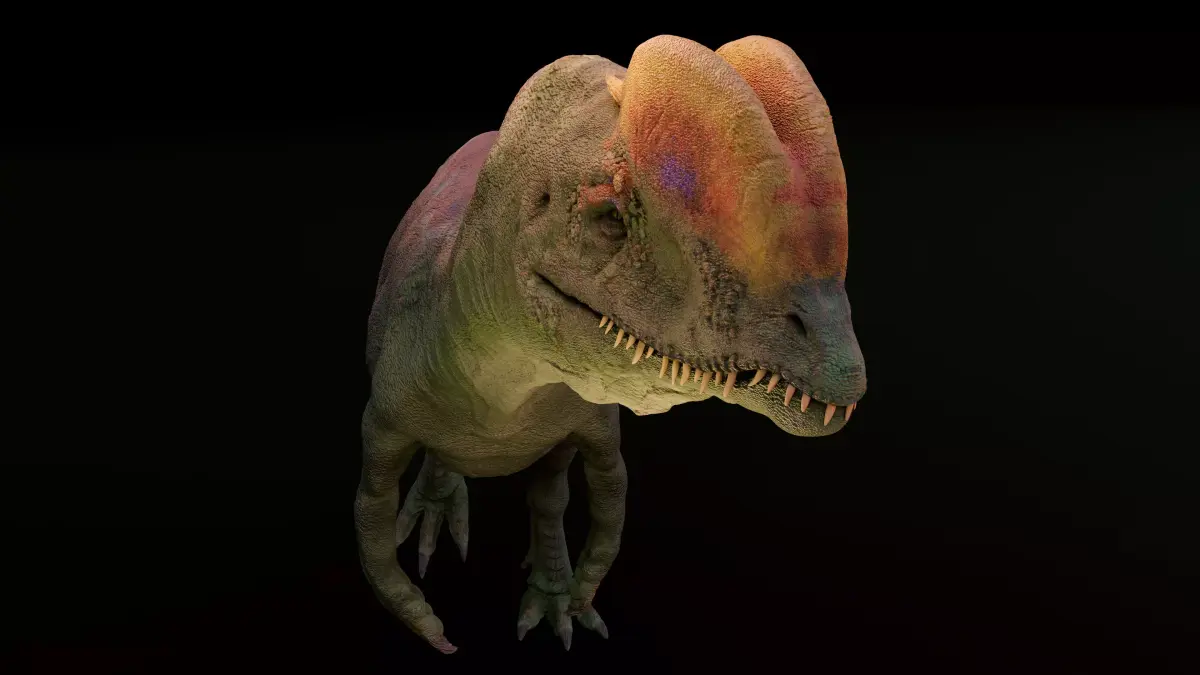 Dilophosaurus dinosaur 3D model