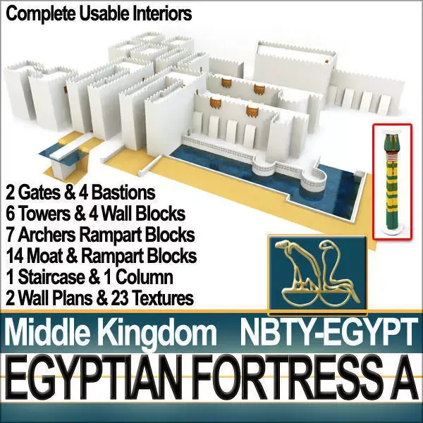 Egyptian Fortress A Middle Kingdom 3D model