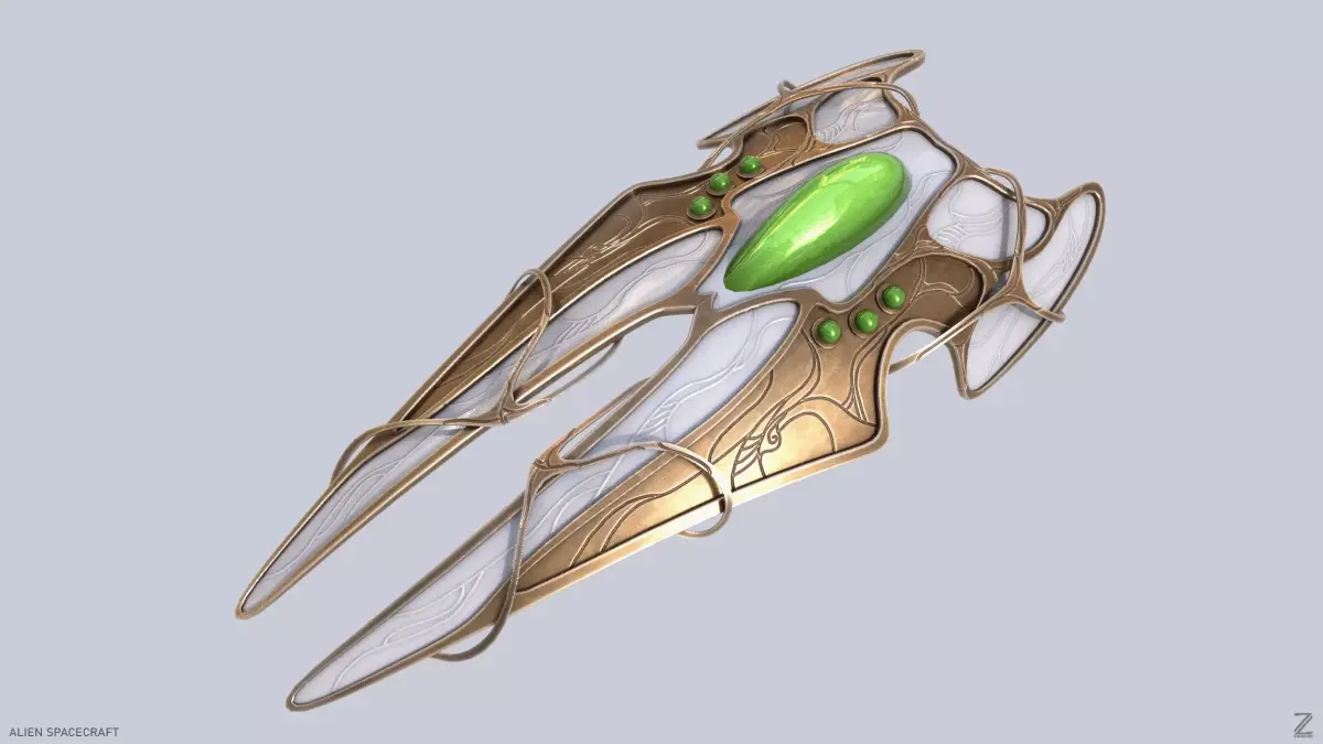 Alien spacecraft Low-poly 3D model by Anima-Z from CGTrader