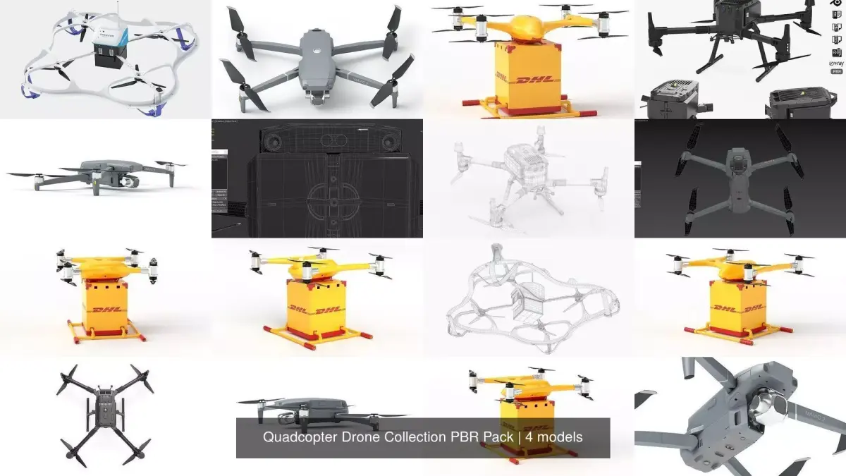 Quadcopter Drone Collection PBR Pack 