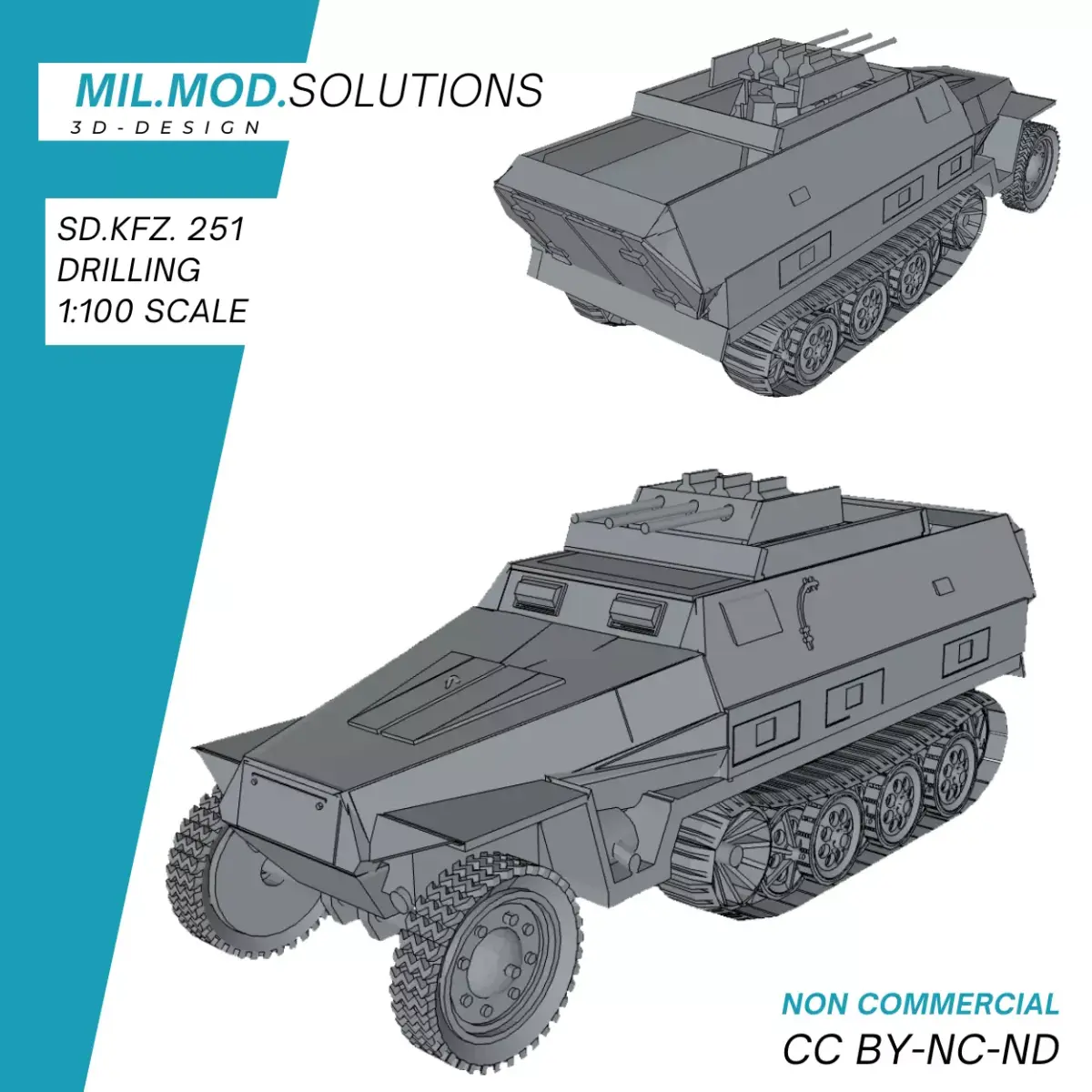 SdKfz 251 Drilling 3D print model