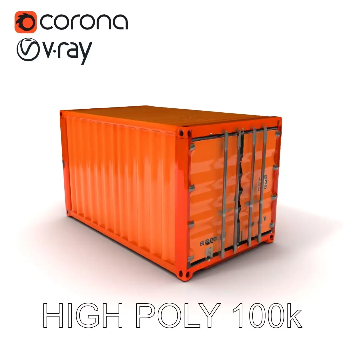 Shipping Container D Model Pack Low-poly 3D model