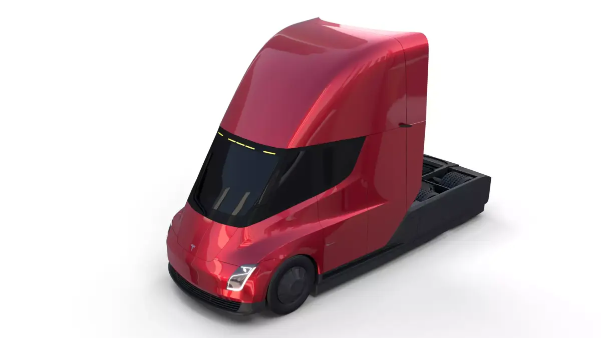 Tesla Semi Truck Red 3D model