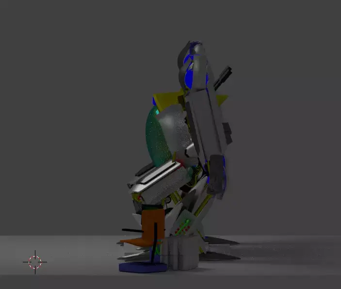 Robot Low-poly 3D model 30