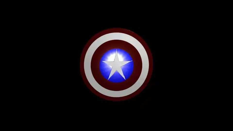 Captain America Shield Low-poly 3D model order