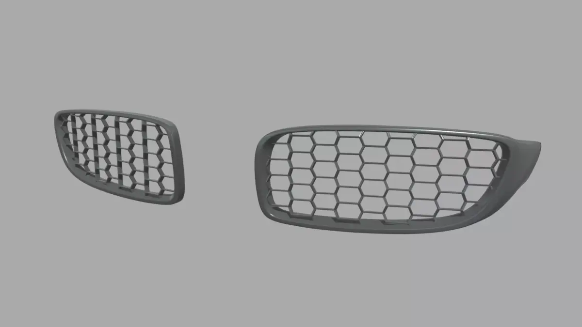 Front Grill Custom 02 Low-poly 3D model