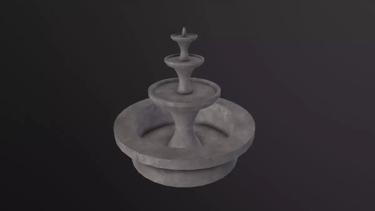 Simple Fountain 3D Model Low-poly 3D model