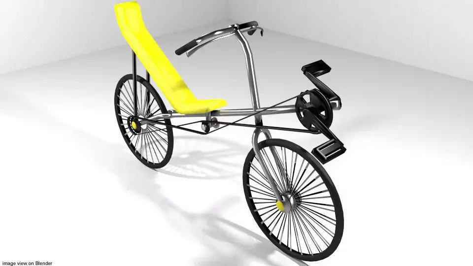 Bicycle - Recumbent 3D model
