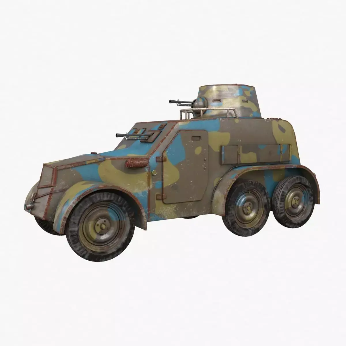 OA vz 30 Armoured Car Czechoslovak Vray 3D model