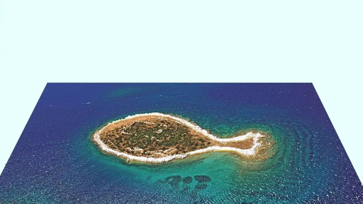 Fish Shaped Island 3D model