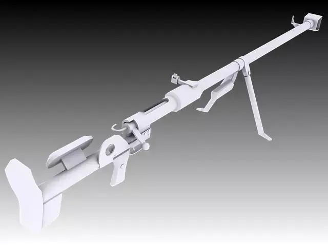 PTRD-41 machine gun Low-poly 3D model