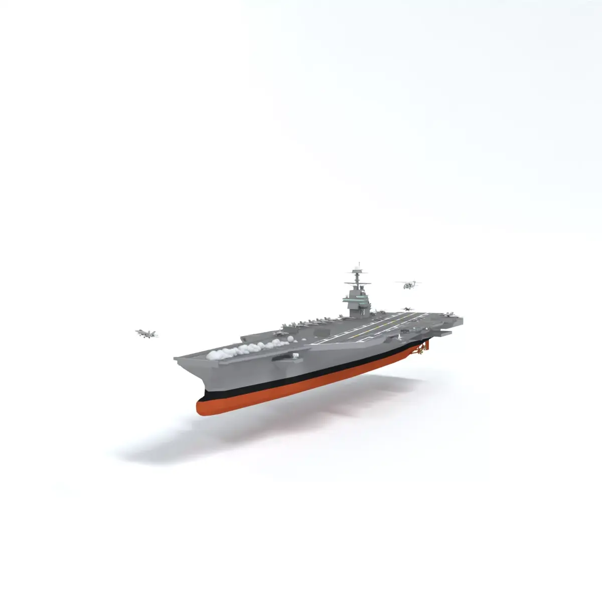 USS CVN 78 GERALD FORD Low-poly 3D model