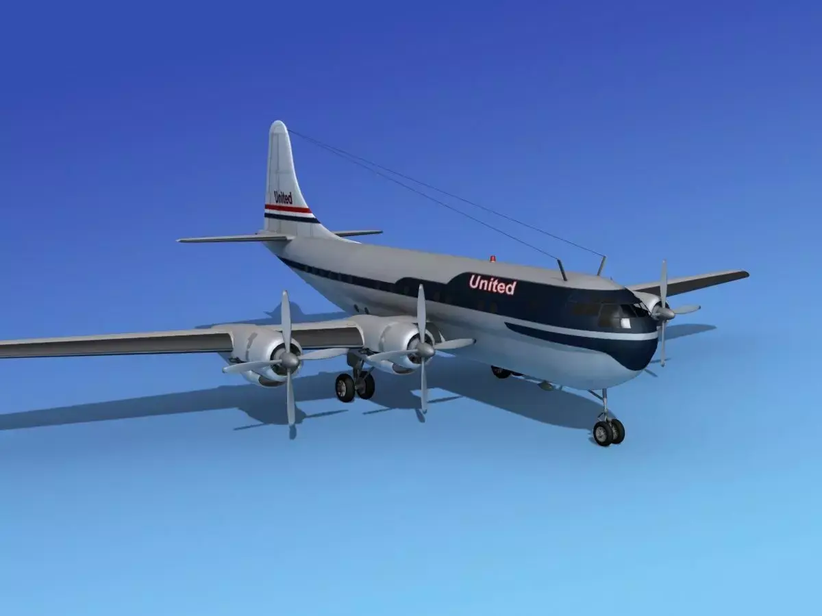 Boeing 377 United Airlines 1 3D model