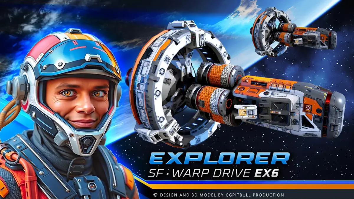 SF Warp Drive - EX6 Low-poly 3D model
