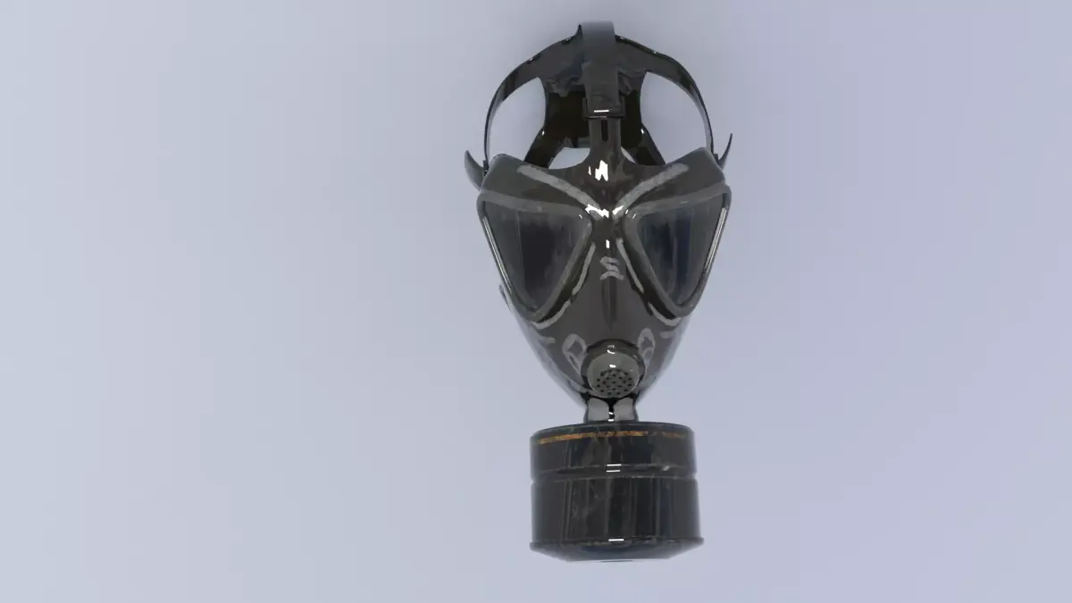gas mask Low-poly 3D model 13