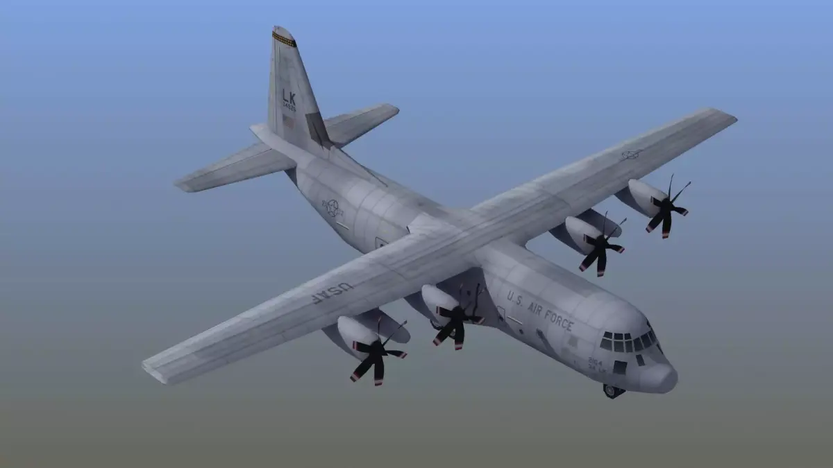 C130 VR Low Poly Low-poly 3D model