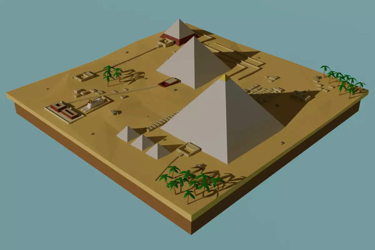 Great Pyramid of Giza  Low-poly 3D model