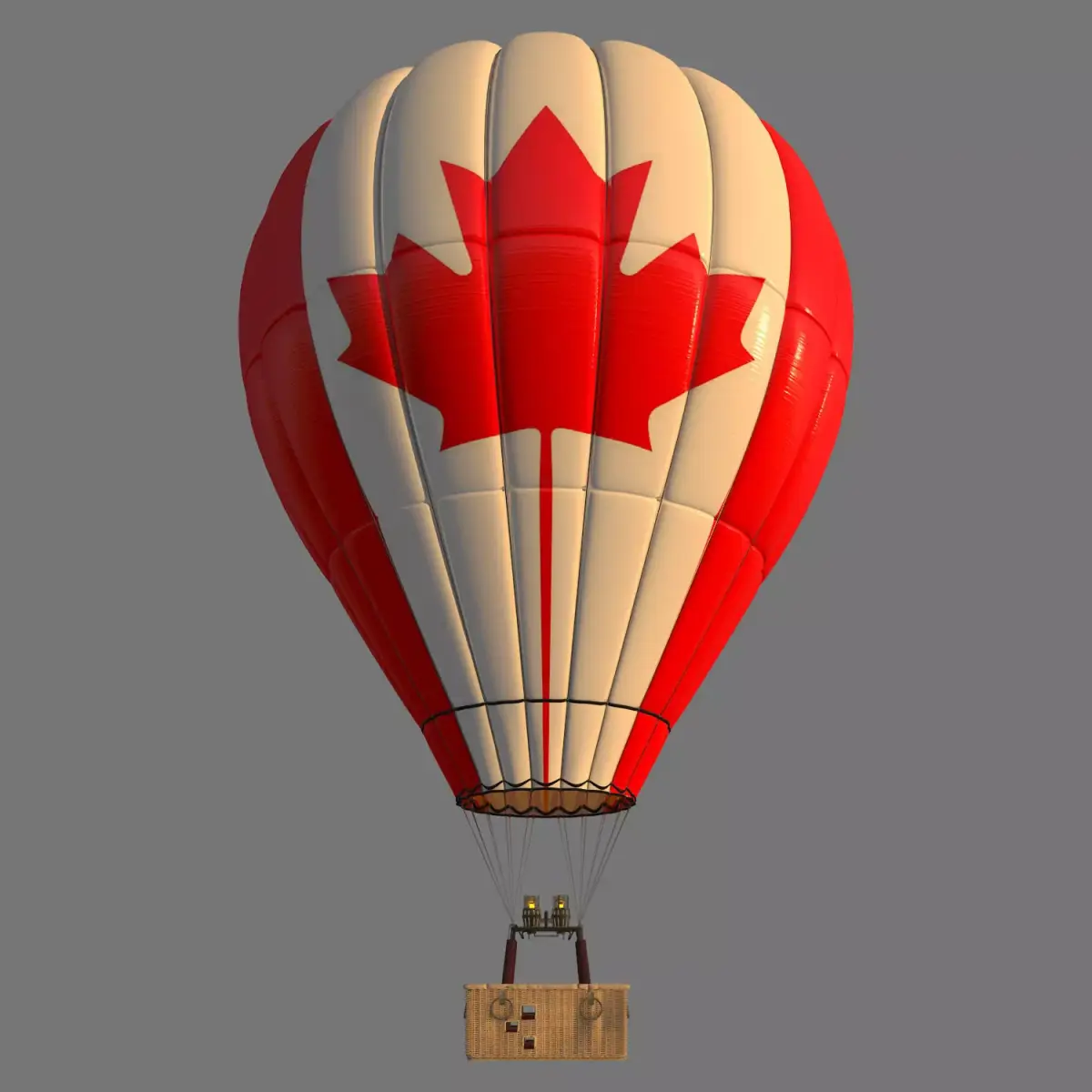 CanadaFlag-Parachute canadian flag hot air balloon 3D model