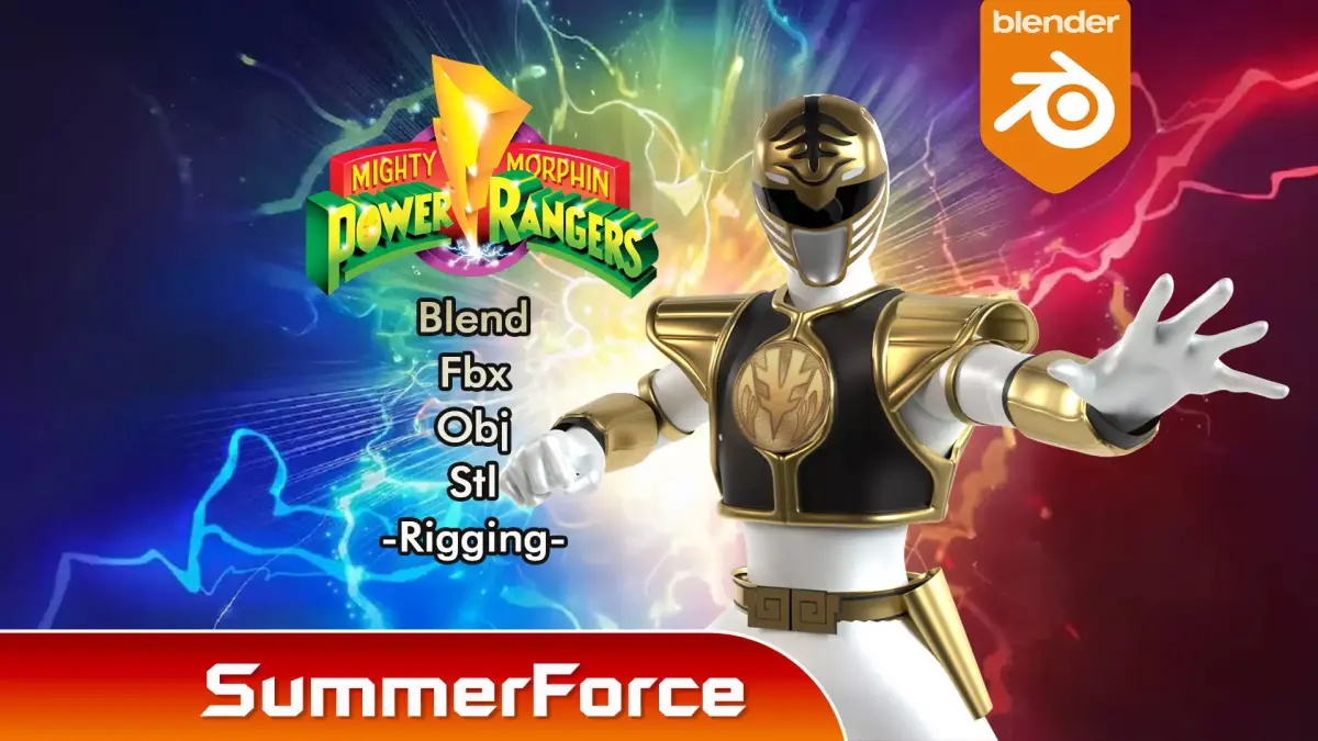 White Ranger - Mighty Morphin Power Rangers 3D model