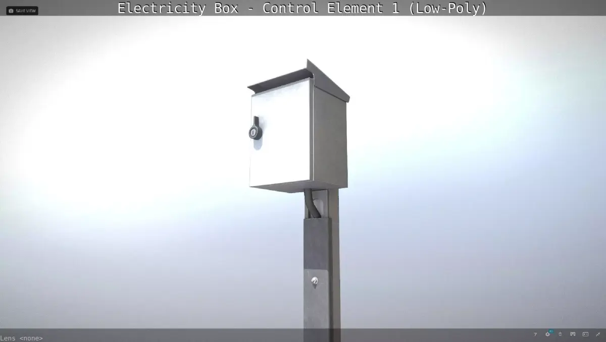 Electricity Box - Control Element 1 Low-Poly Version Low-poly 3D model