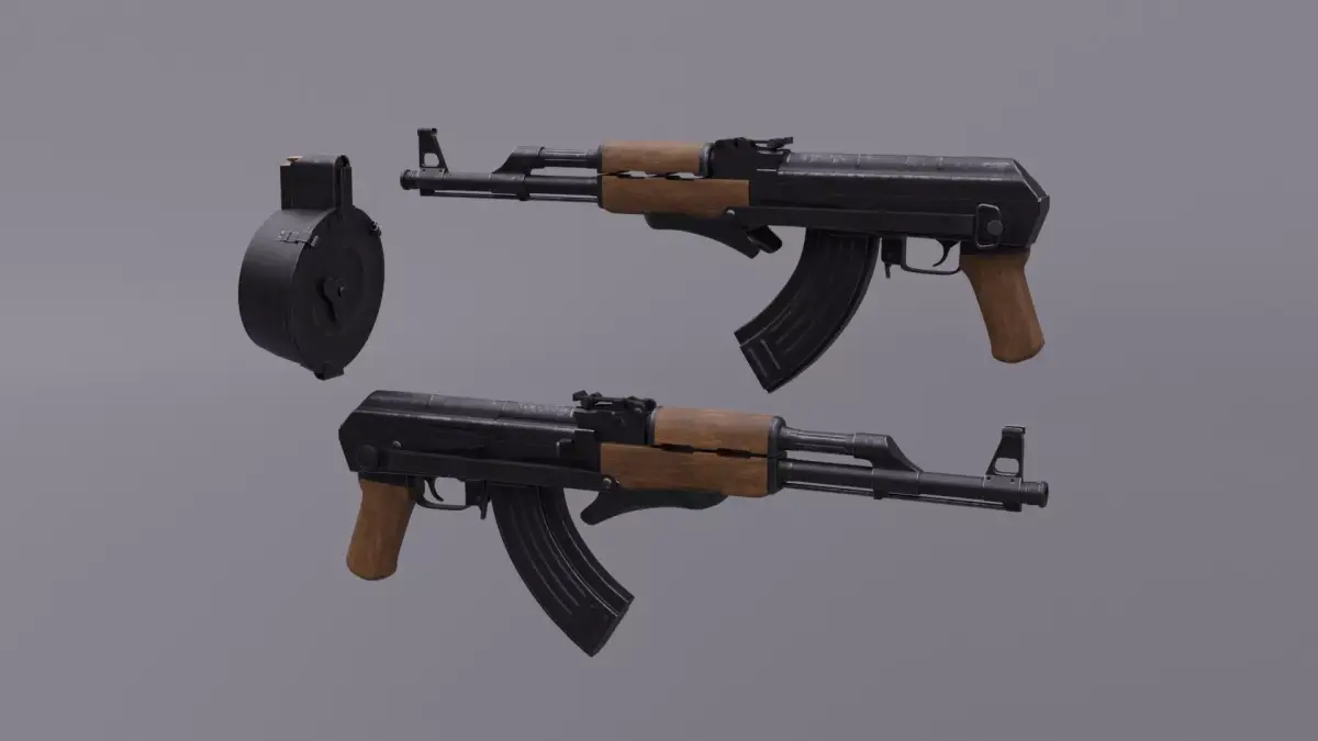 AK 47 Assault Rifle  Free 3D model
