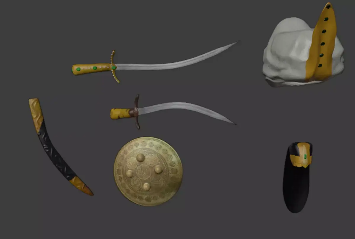 Ottamans Weapon Set Low-poly 3D model