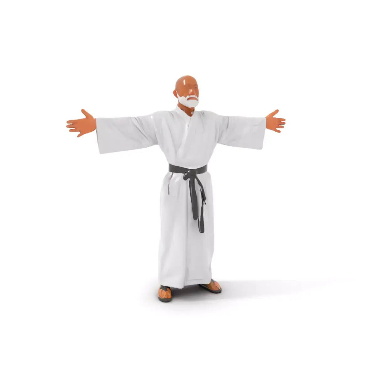 White Karate Gi model pack Low-poly 3D model