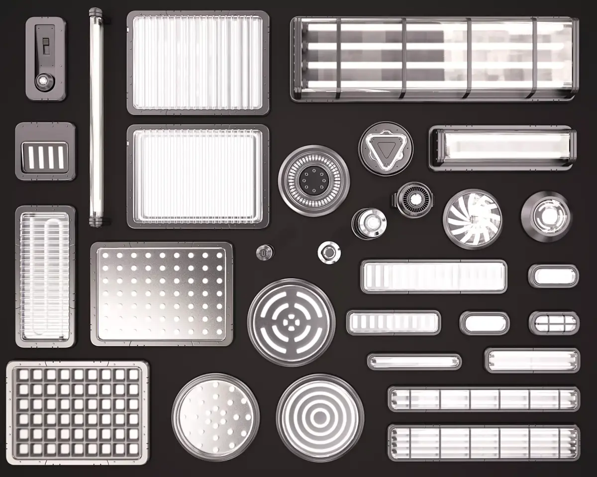 Sci Fi Light Kitbash 3D model