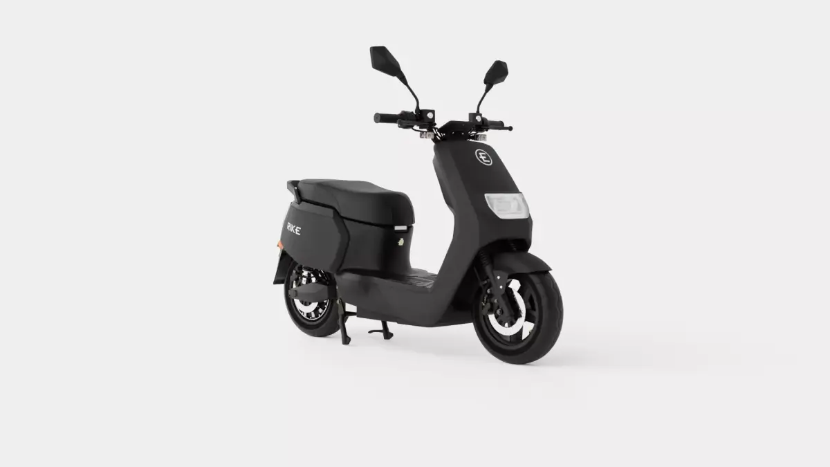 Matte Black Scooter Low-poly 3D model