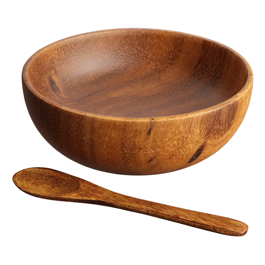  Carved Wooden Bowl and Spoon Model  buy
