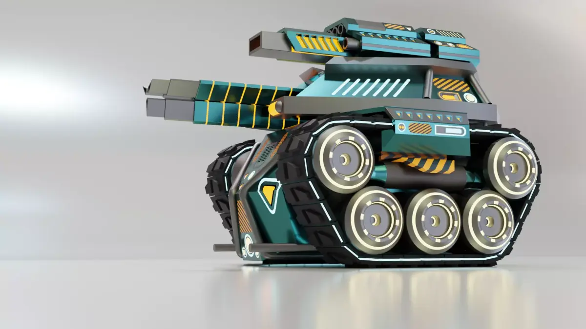 Stylized Sci fi Tank 3D model