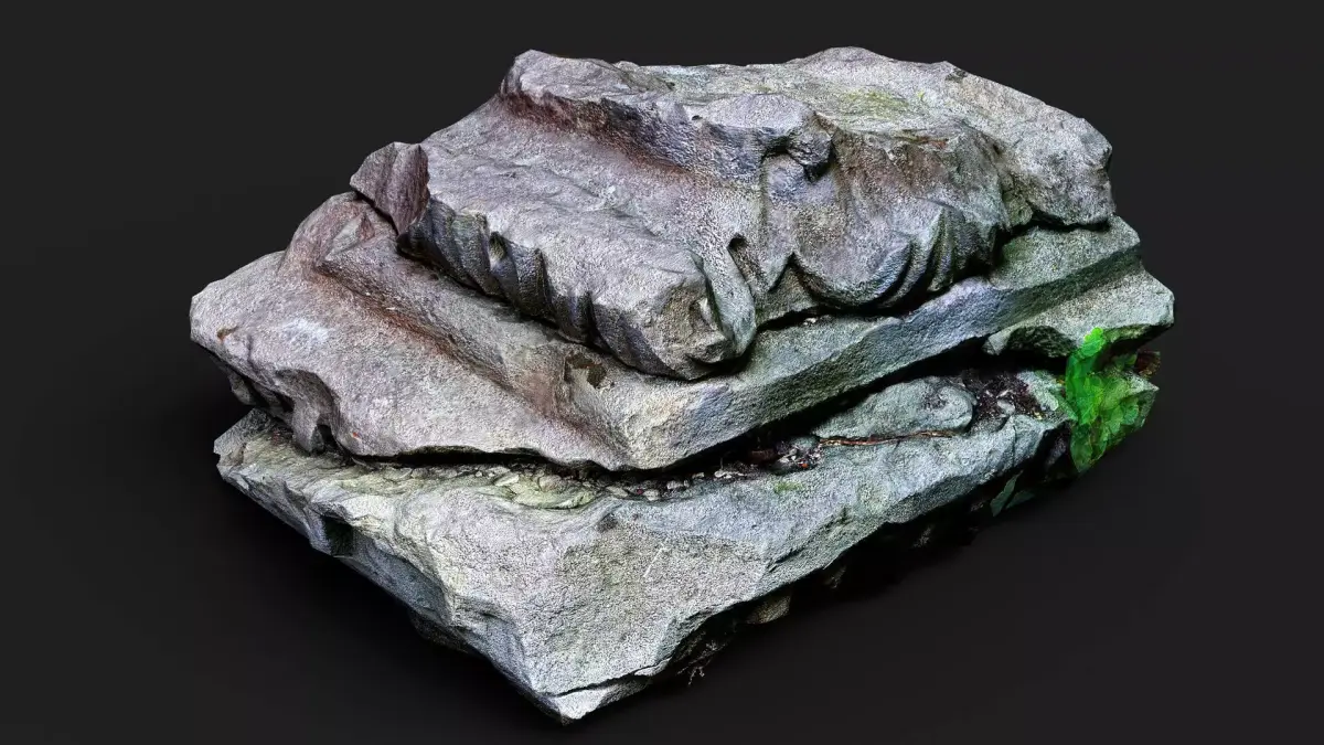ancient greek ruins column base part PBR photogrammetry Low-poly 3D model
