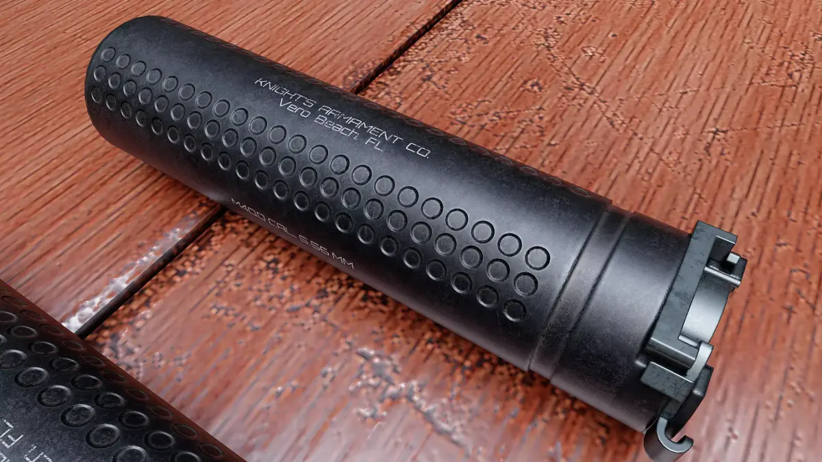 NT4 suppressor Low-poly 3D model