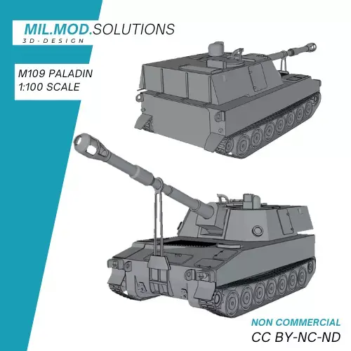 M109 Paladin NATO USA Tank 3D print model